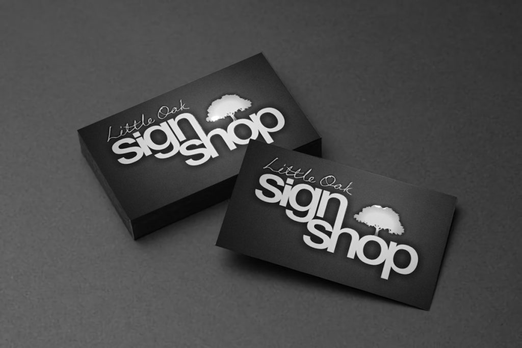 Little Oak Sign Shop business cards